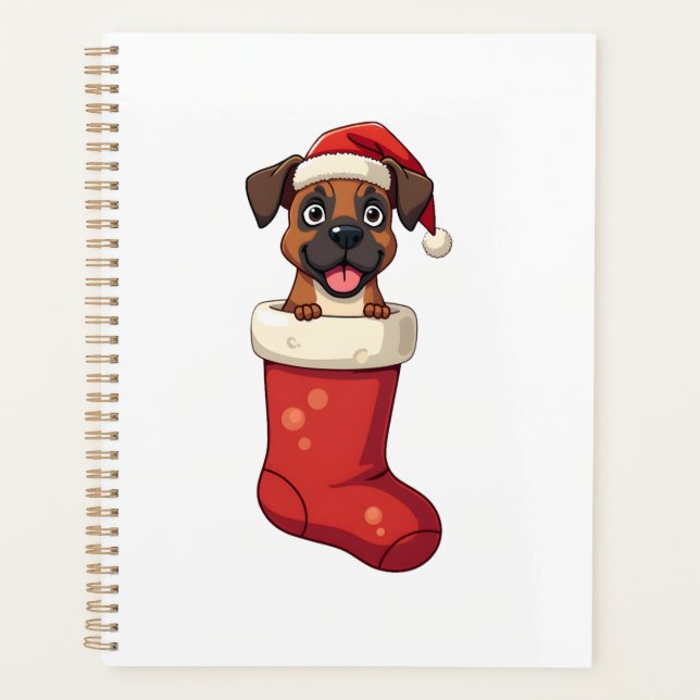 Boxer Christmas Stocking Planner (Front)
