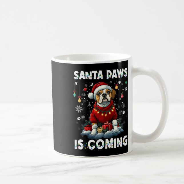 Boxer Christmas Tree Lights Decorations Dog Lover  Coffee Mug (Right)