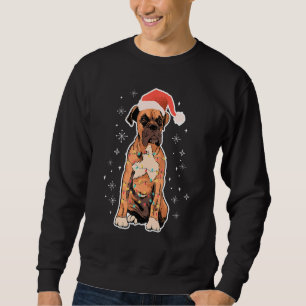 Boxer Christmas Wear Santa Hat Christmas Dog Fairy Sweatshirt