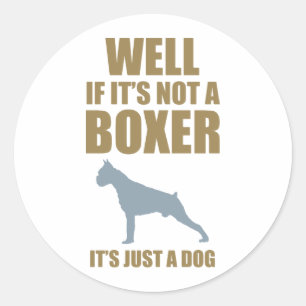 Boxer Classic Round Sticker