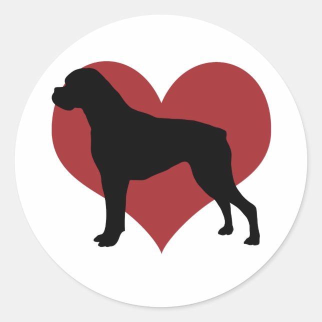 Boxer Classic Round Sticker (Front)