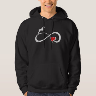 Boxer Cropped Ears Dog Mom Eternity Heart Valentin Hoodie