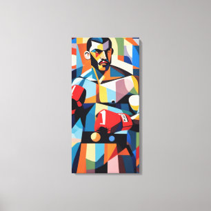 Boxer Cubism Canvas Print