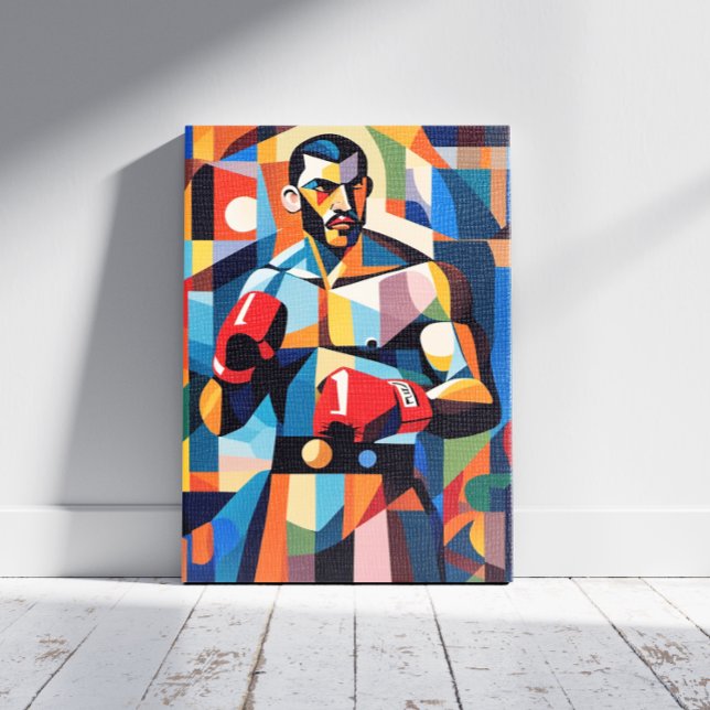 Boxer Cubism Canvas Print (Creator Uploaded)