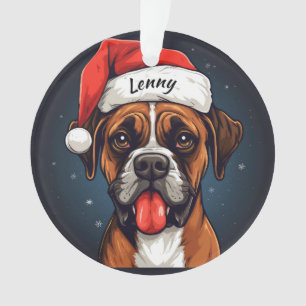 Boxer Custom Christmas Ornament