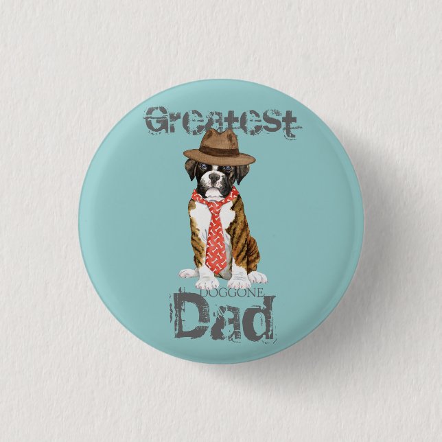 Boxer Dad 1 Inch Round Button (Front)