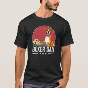 Boxer Dad Dog Boxer Dog Apparel Retro Sunset For M T-Shirt
