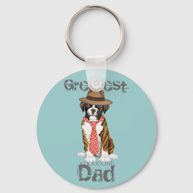 Boxer Dad Keychain (Front)