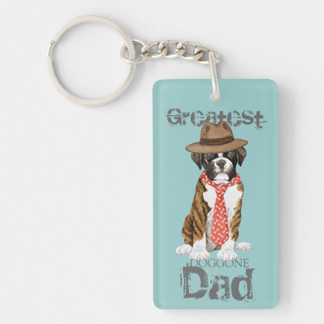 Boxer Dad Keychain (Front)