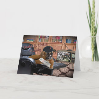 Boxer "Daddy's Little Buddy" Greeting Cards