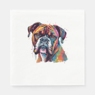 Boxer Dog 2 Napkin
