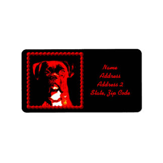 Boxer Dog Address Label