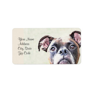 Boxer Dog Address labels