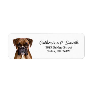 Boxer Dog Adresse de retour