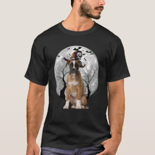 Boxer Dog And Moon Halloween Costume Dog T-Shirt