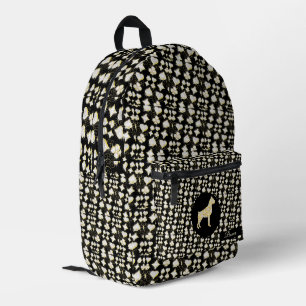 BOXER DOG BLING PRINTED BACKPACK