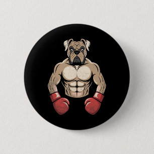 Boxer Dog Boxing Gloves Pet Dogs Boxers Men Women  2 Inch Round Button