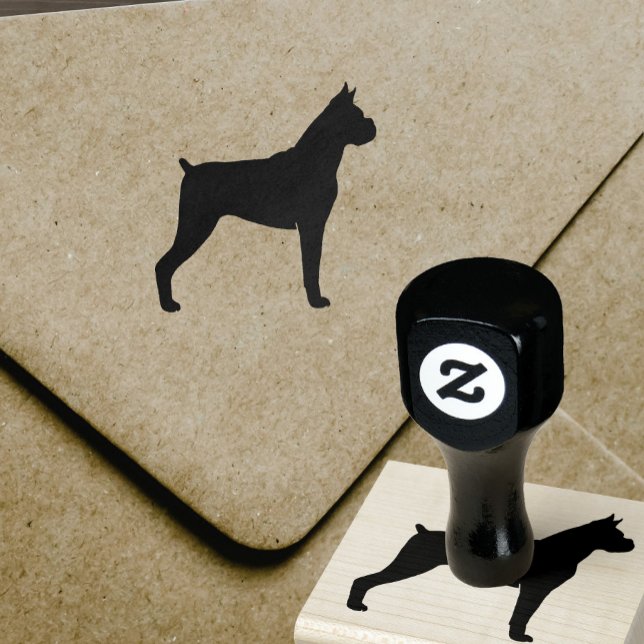 Boxer Dog Breed Silhouette Rubber Stamp (Creator Uploaded)