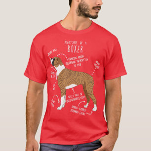 Boxer Dog Brindle Anatomy 1 T-Shirt