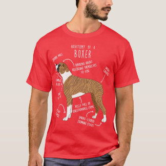 Boxer Dog Brindle Anatomy 1 T-Shirt