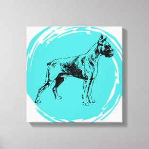 Boxer dog canvas print