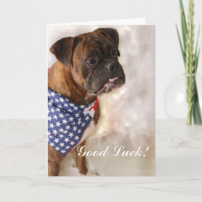 Boxer dog card (Front)