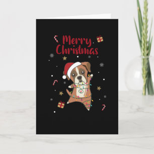 Boxer Dog Christmas Snow Winter Animals Dogs Card