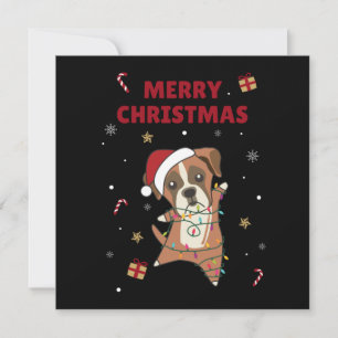 Boxer Dog Christmas Snow Winter Animals Dogs Invit Invitation