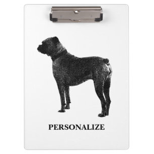 Boxer dog clipboard   Personalized text and photo