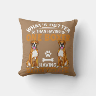 Boxer Dog Clothes Boxer Dog Fan Throw Pillow