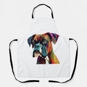 Boxer Dog Colourful Apron