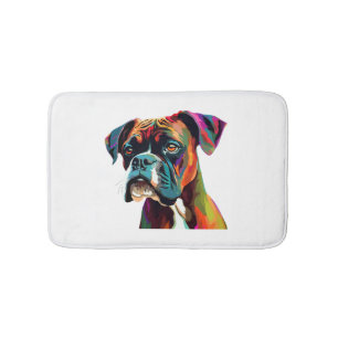Boxer Dog Colourful Bath Mat
