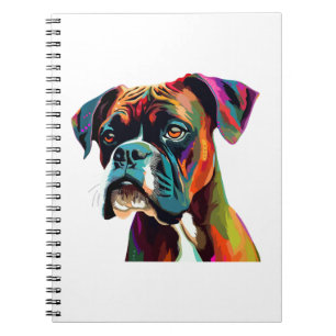 Boxer Dog Colourful Notebook