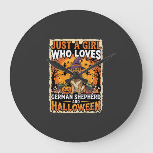 Boxer Dog Couple Happy Valentines Day Large Clock