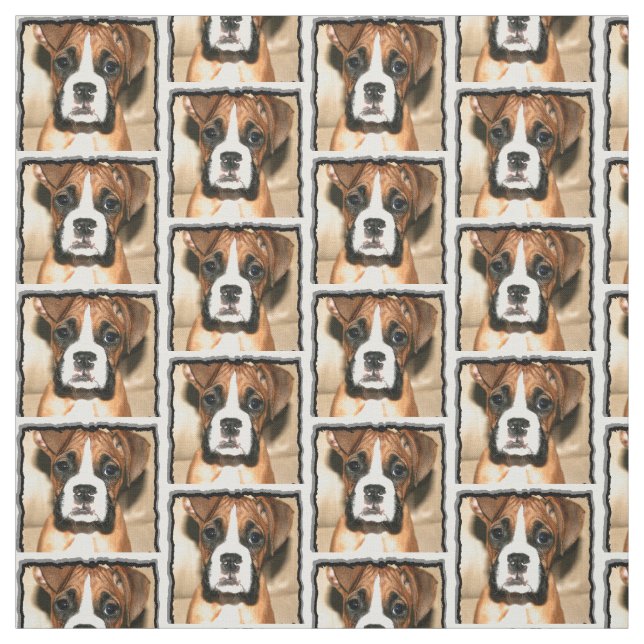 Boxer dog Custom Fabric (Swatch)