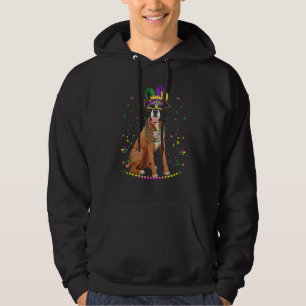 Boxer Dog  Cute Mardi Gras Carnival Jester 1 Hoodie