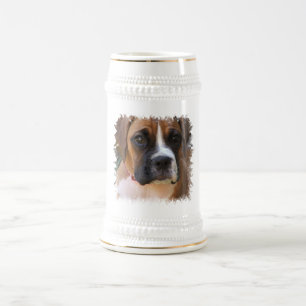Boxer Dog Design Beer Stein