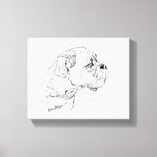Boxer Dog  – Dog Lover Minimalist Illustration Canvas Print