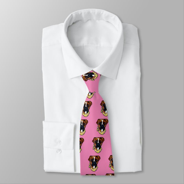 Boxer Dog Easter Tie (Tied)