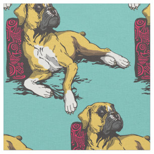 boxer dog fabric