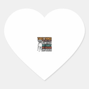 Boxer Dog Family Freedom Vintage Shirt Design_1 Heart Sticker