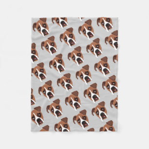 Boxer Dog Fleece Blanket, Small