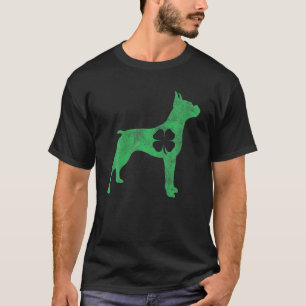 Boxer Dog Gift St. Patrick's Day Shamrock Clover I T-Shirt