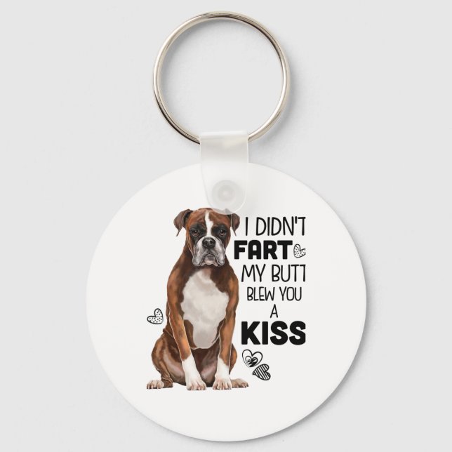 Boxer Dog gifts Keychain (Front)