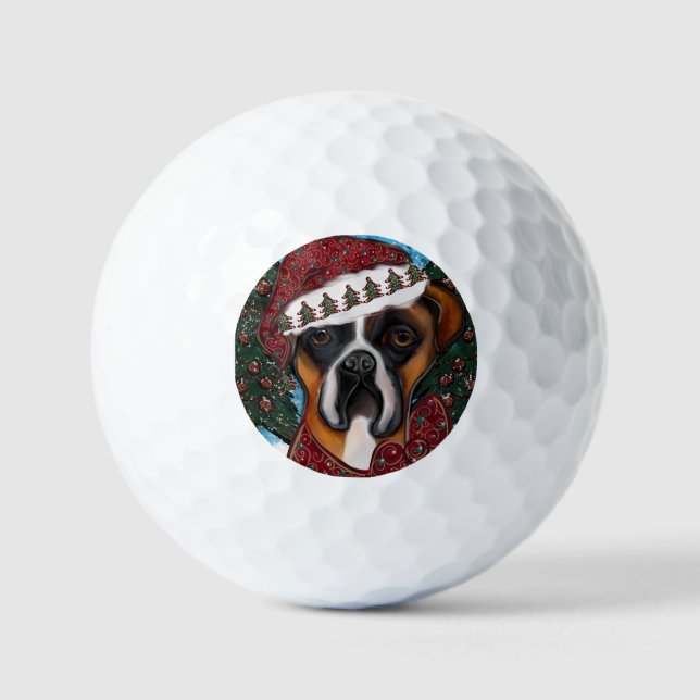 Boxer Dog Golf Balls (Front)