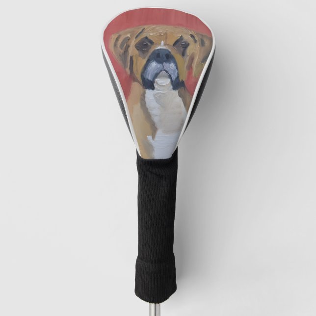Boxer Dog Golf Head Cover (Front)