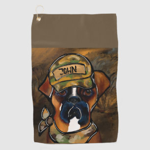 Boxer Dog Golf Towel