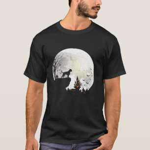 Boxer Dog Halloween Costume Moon Silhouette Women T-Shirt