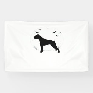 Boxer Dog – Halloween Moon Silhouette Classic T-Sh Banner