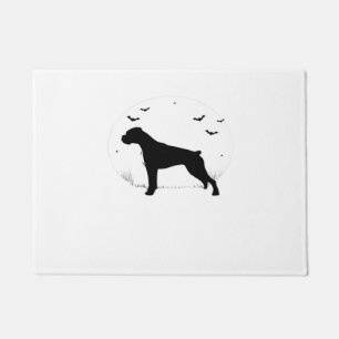 Boxer Dog – Halloween Moon Silhouette Classic T-Sh Doormat